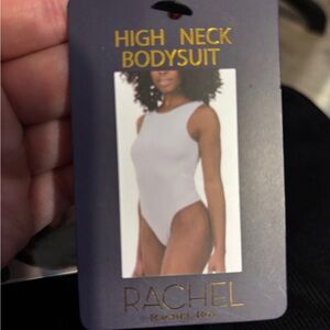 RACHEL Rachel Roy High Neck Bodysuit- Black